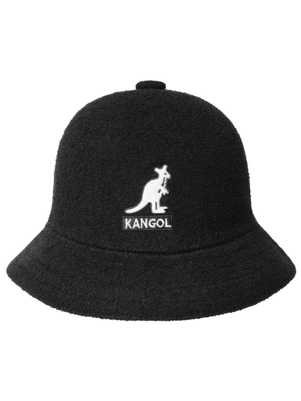 NEW Kangol Big Logo Casual Bucket Hat Black Small